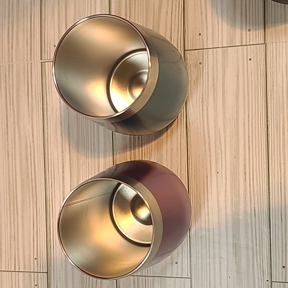 Set of three stainless steal drinking glasses - Picture 3 of 5